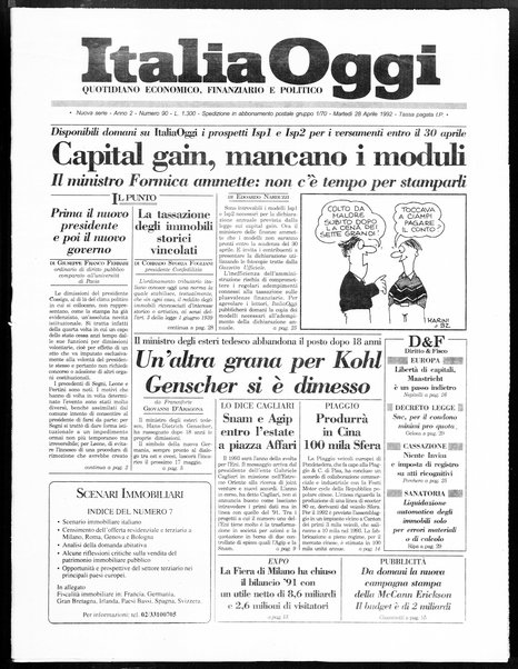 Italia oggi : quotidiano di economia finanza e politica